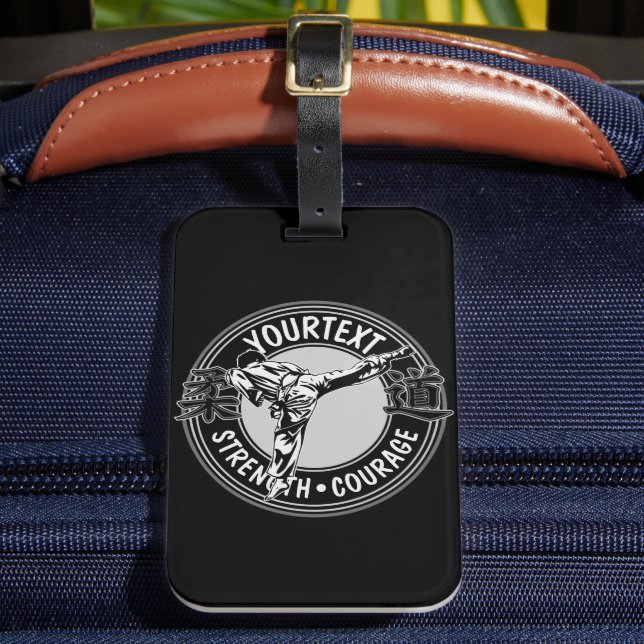 Etiqueta De Bagagem Artes Marciais Personalizadas JUDO Japão Combate E (Frente Insitu 2)
