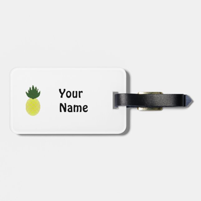Etiqueta De Bagagem Artsy Pineapple (Traseira Horizontal)
