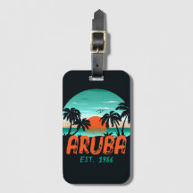 Aruba Caribe Sea Vintage Retro Sunset Souvenirs