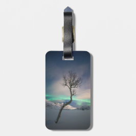 Etiqueta De Bagagem Árvore das luzes do norte