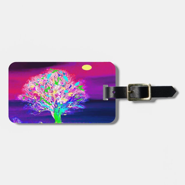 Etiqueta De Bagagem Árvore de incêndio (Frente Horizontal)