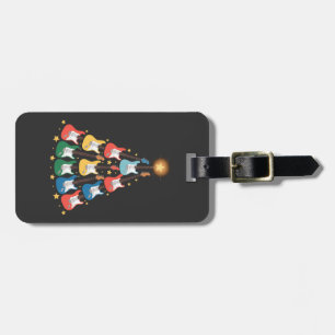 Etiqueta De Bagagem Árvore de Natal de Instrumentos de Música Elétrico