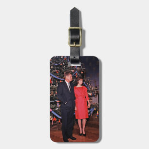 Etiqueta De Bagagem Árvore de Natal Presidente John Kennedy & Jacqueli