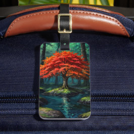 Etiqueta De Bagagem Árvore vermelha