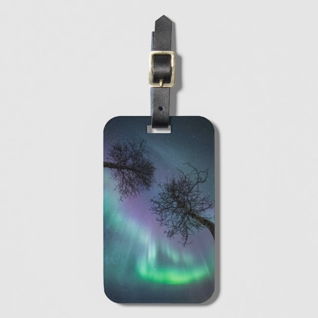 Etiqueta De Bagagem Árvores-luz norte (Frente Vertical)