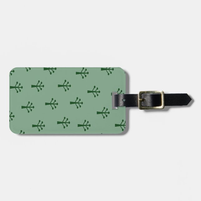 Etiqueta De Bagagem Árvores Verdes (Frente Horizontal)