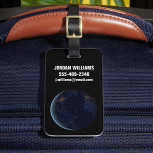 Etiqueta De Bagagem As Luzes da Terra à Noite