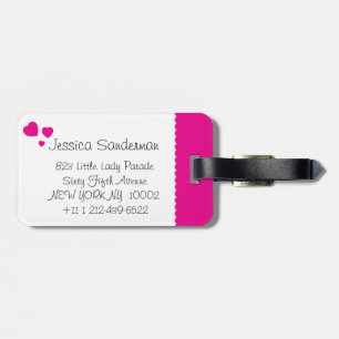 Etiqueta De Bagagem As meninas que voam a bagagem branca da