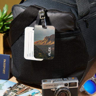 Etiqueta De Bagagem Ascensão de Cliff à beira-mar - Paisagem Costeira