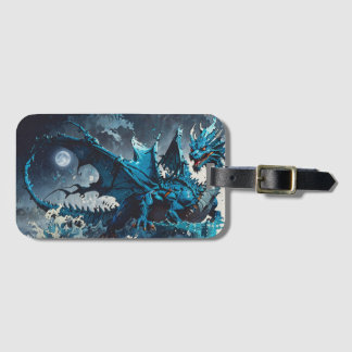 Etiqueta De Bagagem Ascensão do Oceans-Dragon Trabalho de arte