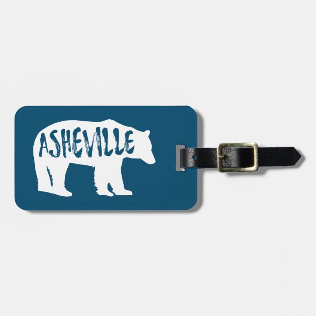 Etiqueta De Bagagem Asheville Bear (Frente Horizontal)