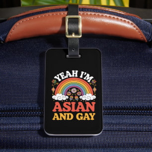 Etiqueta De Bagagem Asiático e Gay Queer Asiático Chinês Coreano Japon