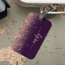 Assinatura Personalizada em Glitter Rosa Dourado