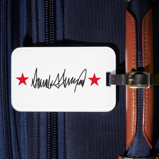 Etiqueta De Bagagem Assinatura Trump (Frente Insitu 4)