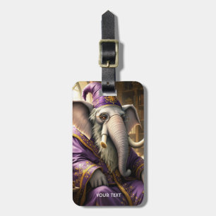 Etiqueta De Bagagem Assistente de Elefantes Fantasy Cute Old