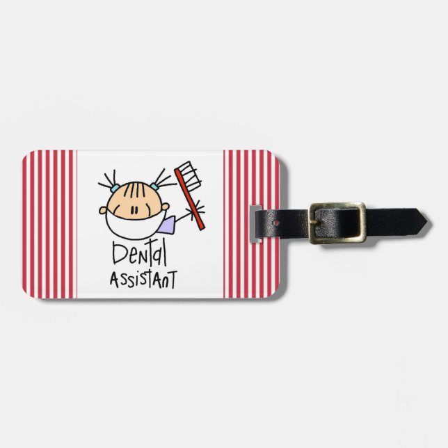 Etiqueta De Bagagem Assistente Dentário (Frente Horizontal)