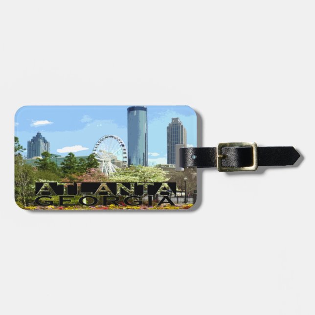 Etiqueta De Bagagem Atlanta (Frente Horizontal)
