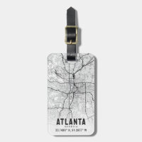 Atlanta, Georgia City Map Topografia Bagagem