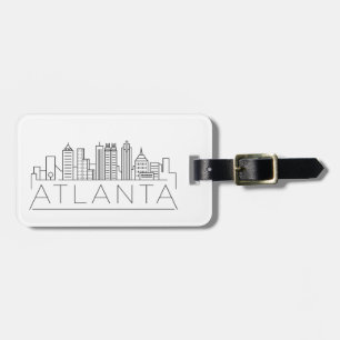 Etiqueta De Bagagem Atlanta, Georgia Stylized Skyline LuBagage Tag