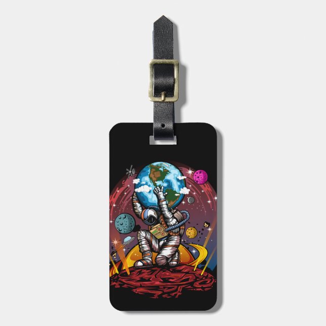 Etiqueta De Bagagem Atlas Space Man (Frente Vertical)