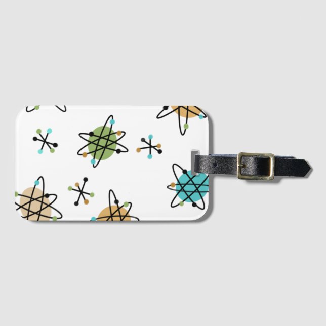 Etiqueta de Bagagem Atômica do século médio (Frente Horizontal)