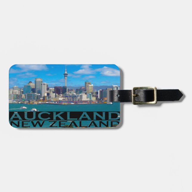 Etiqueta De Bagagem Auckland (Frente Horizontal)