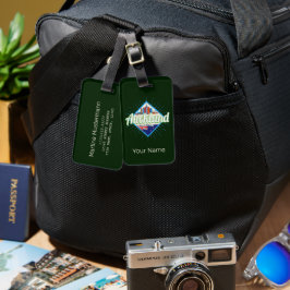 Etiqueta De Bagagem Auckland Nova Zelândia retro skyline vintage