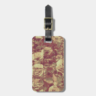 Etiqueta De Bagagem Aumentou o teste padrão da camuflagem no fundo