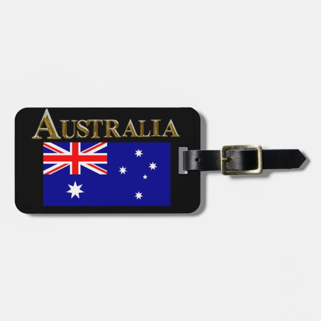 ETIQUETA DE BAGAGEM AUSTRÁLIA (Frente Horizontal)