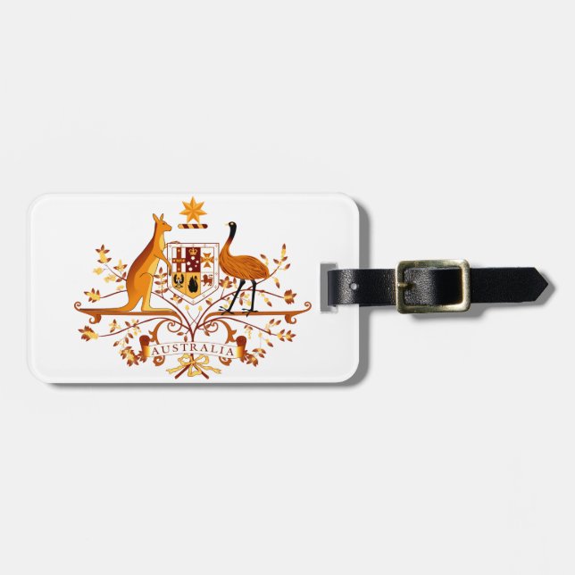 Etiqueta De Bagagem Austrália COA Brown (Frente Horizontal)