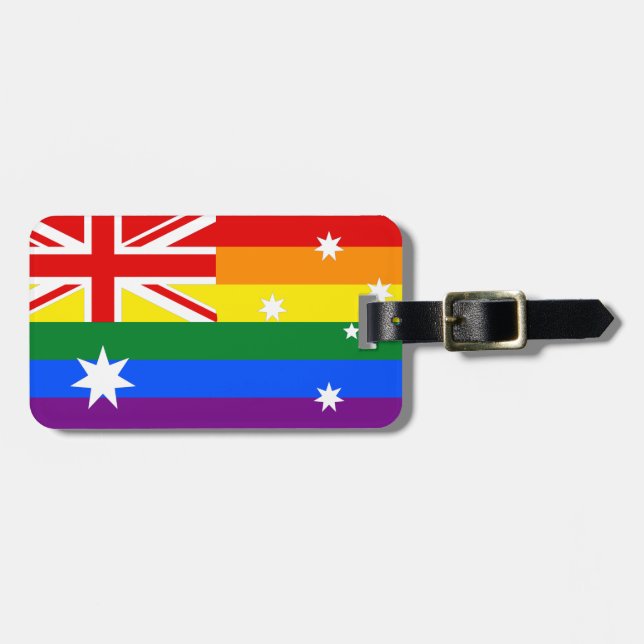 Etiqueta De Bagagem Austrália LGBT (Frente Horizontal)