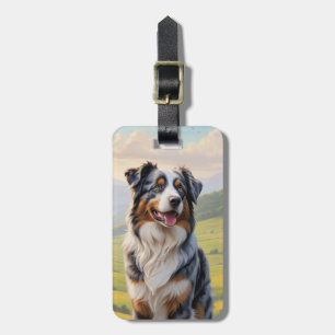 Etiqueta de bagagem Australian Shepard