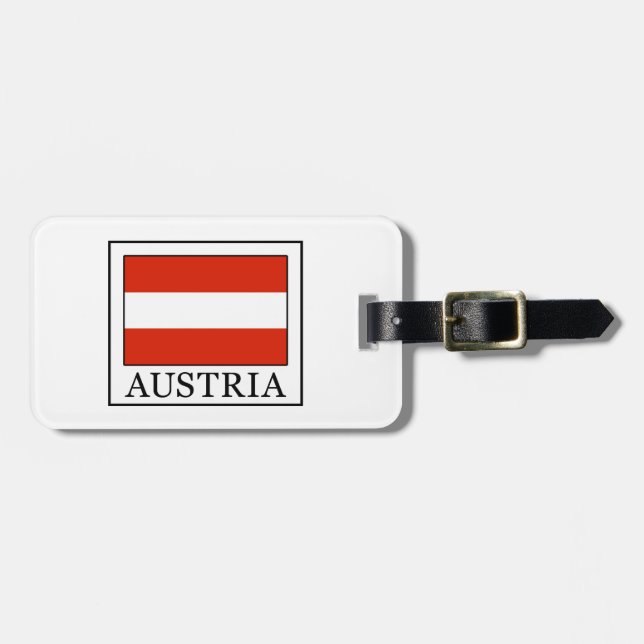 Etiqueta De Bagagem Áustria (Frente Horizontal)