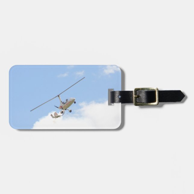 Etiqueta De Bagagem Autogyro em voo (Frente Horizontal)