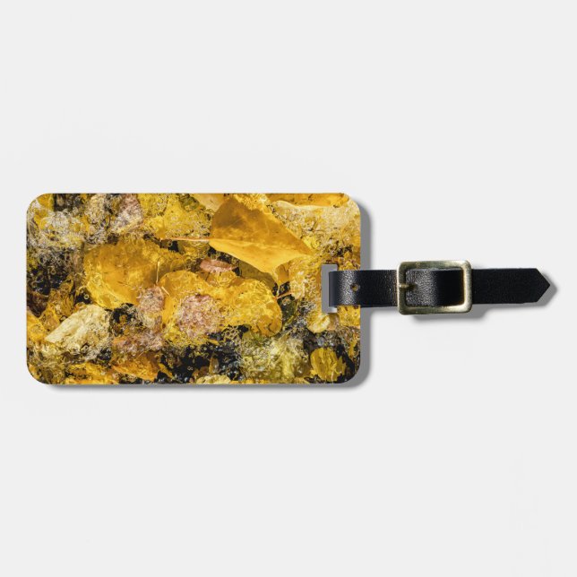 Etiqueta De Bagagem Autumn Leaves na Água (Frente Horizontal)