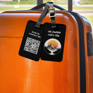 Etiqueta De Bagagem Aventura de viagem Vacinação - Sunset Florestal de