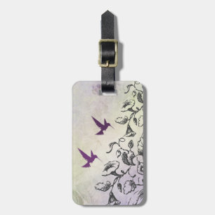 Etiqueta De Bagagem Aves de capoeira e flores