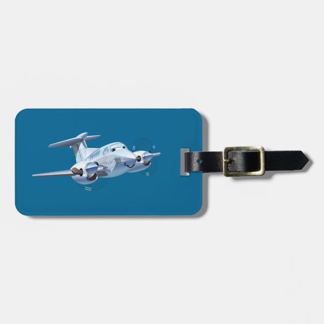 Etiqueta De Bagagem Avião de animação (Frente Horizontal)