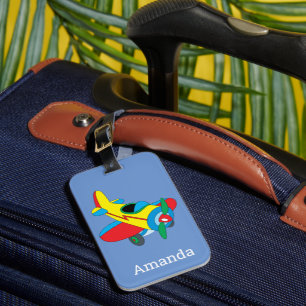 Etiqueta De Bagagem Avião de Brinquedo Infantil