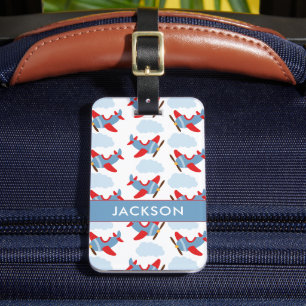 Etiqueta De Bagagem Aviões de Menino Personalizado