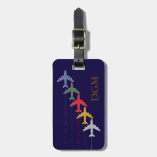 Etiqueta De Bagagem aviões viagem coloridos personalizados