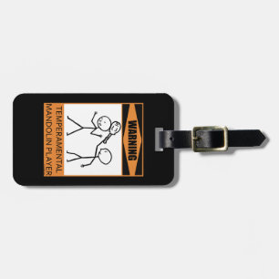 Etiqueta De Bagagem Aviso! Leitor de Mandolin Temperado