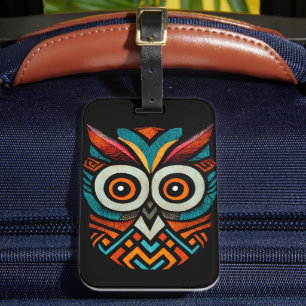 Etiqueta De Bagagem Aztec Owl