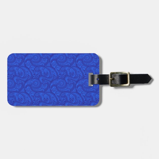 Etiqueta De Bagagem Azul (Frente Horizontal)