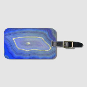 Etiqueta De Bagagem Azul Agate