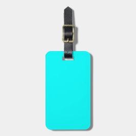 Etiqueta De Bagagem Azul Aqua Sólido