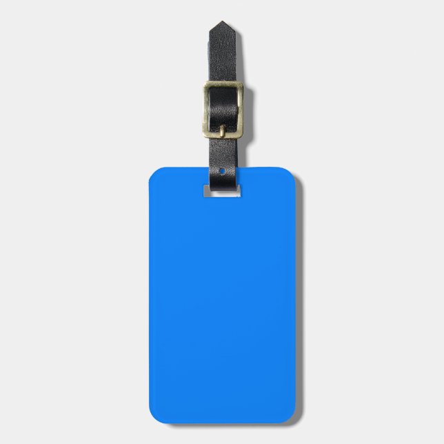Etiqueta De Bagagem Azul Azure Sólido (Frente Vertical)
