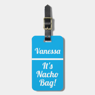 Etiqueta De Bagagem Azul Engraçado Personalizado