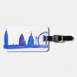 Etiqueta De Bagagem Azul-Londres