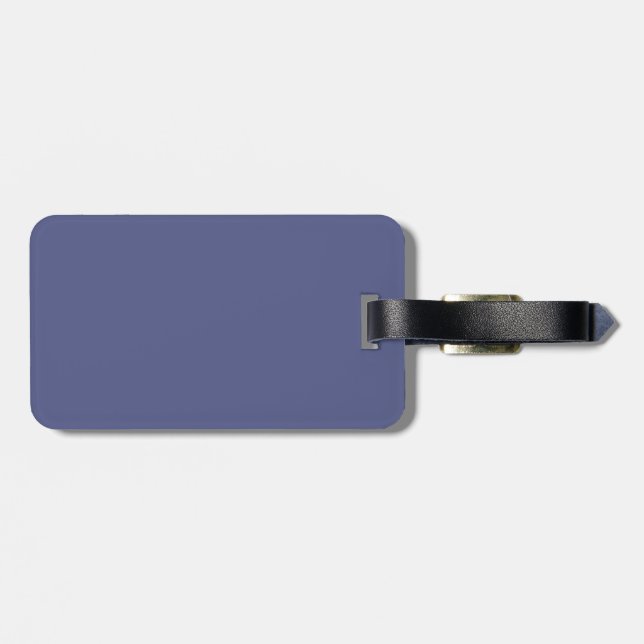 Etiqueta de Bagagem Azul Preta e País (Traseira Horizontal)